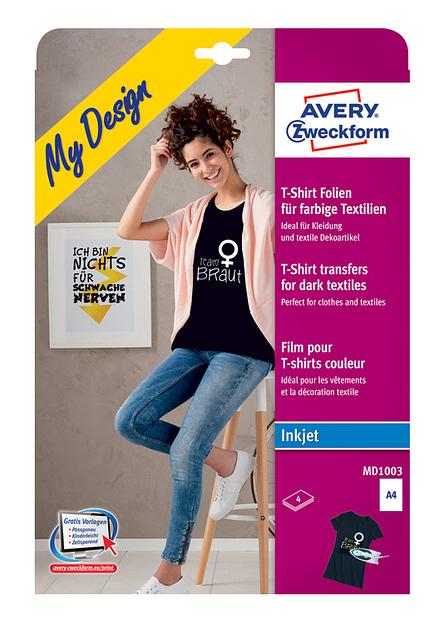 Термотрансфер Avery Zweckform MD1003 A4/4л./белый матовое для струйной печати фото 2