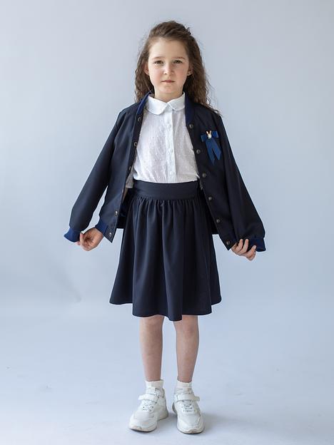 Юбка школьная на девочку KristiKlo синяя ОПТ фото 1