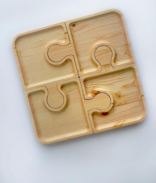 Менажница «Пазл 4», сосна фото 1