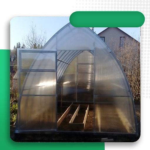 Теплица вытязь повышенной прочности 3×6 м, шаг 65 см фото 1