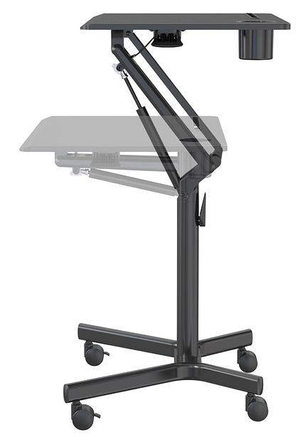 Стол для ноутбука Cactus VM-FDS101B столешница МДФ черный 70x52x105см (CS-FDS101BBK) фото 2