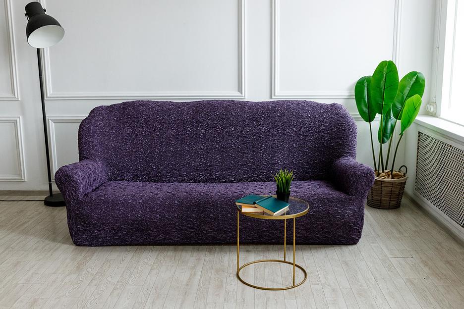 Чехол на трёхместный диван Чехлы&Пледы «Виктория» сирень ОПТ фото 1