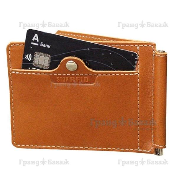 Зажим для купюр STOP RFID ОК-S/рыжий фото 4