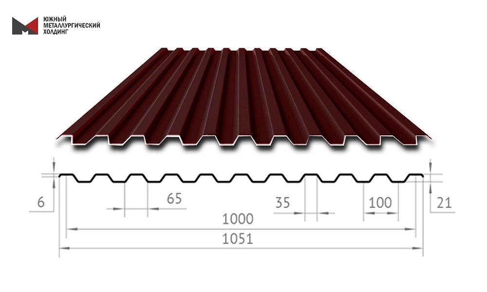 Профнастил С-21 мм ЛКП фото 1