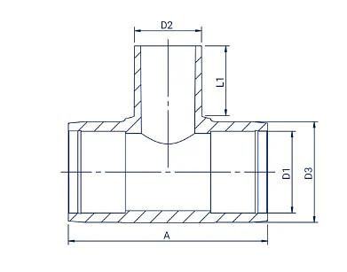 Тройник электросварной Fox PE100 d200 мм, SDR11 фото 2
