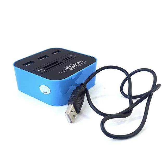 Переходник USB Хаб ViTi 3PUComboCR, опт фото 2