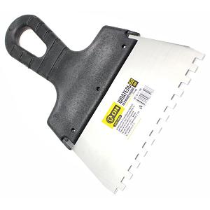 Шпатель зубчатый из нержавеющей стали зуб 10*10 (200 мм) фото 1