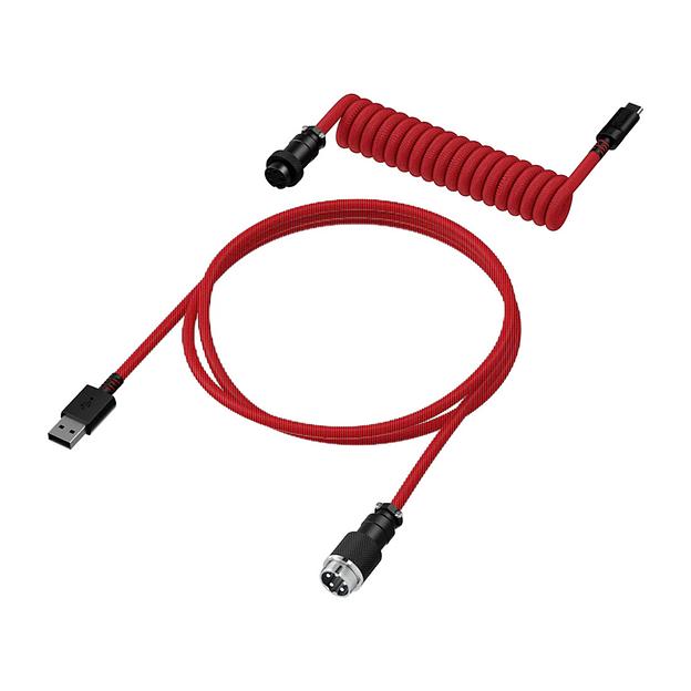 Кабель для механической клавиатуры HyperX USB-C Coiled 6J677AA красно-черный фото 1