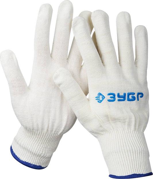ЗУБР КОМФОРТ, L-XL, х/б перчатки без покрытия, 13 класс, Профессионал (11450-XL) фото 1