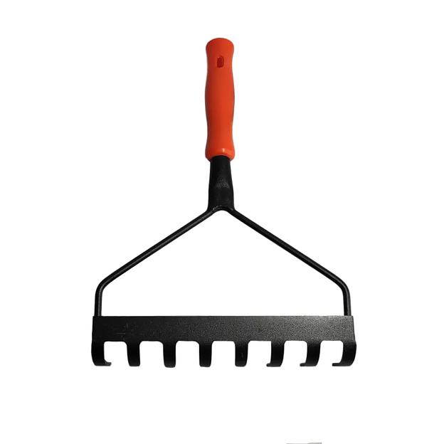 Грабли с пластмассовой ручкой, 8 зубцов фото 2