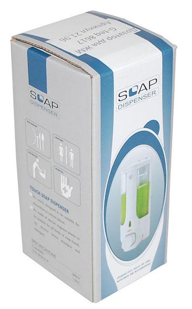 Дозатор для мыла белый G-teq 8617, 380 мл, 0,38 л, пластик белый, c ключом фото 7