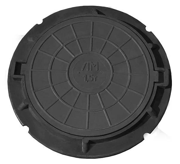 Люк полимер-песчаный ЛМ А 15-750 черный фото 1