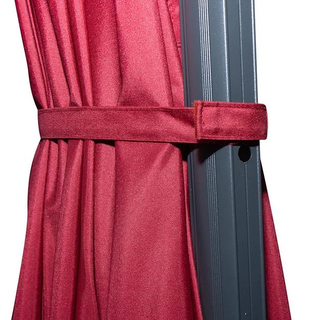 Зонт Pro-Komfort для летних кафе с подсветкой бордовый ОПТ фото 5