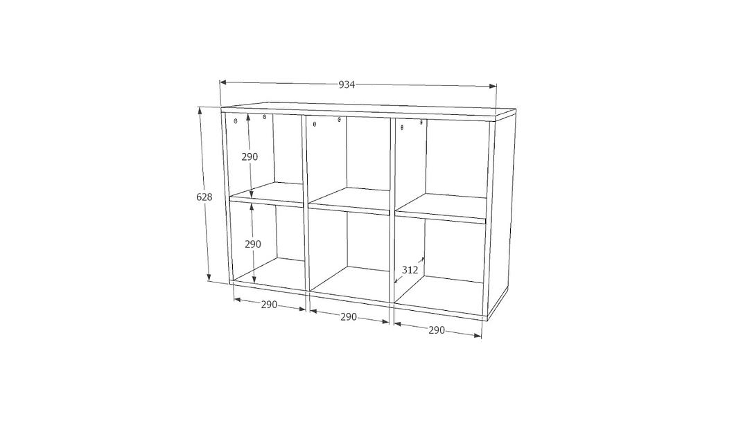 Стеллаж горизонтальный Wood&Stone «Малави» горячий шоколад (металлик) 93.4×31.2×62.8 см фото 5
