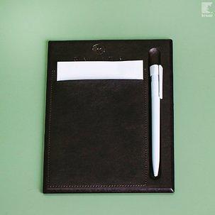 Подкладка настольная для записей кожаная ОПТ фото 1