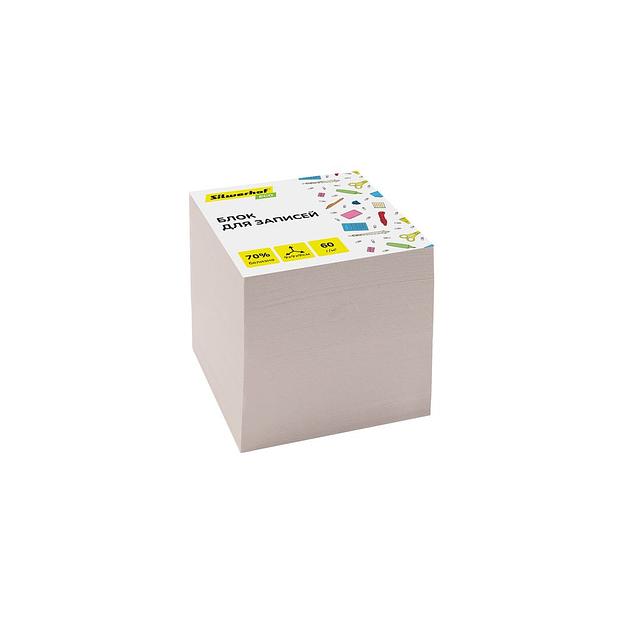 Блок для записей бумажный Silwerhof Эконом, 90x90x90, белый фото 1