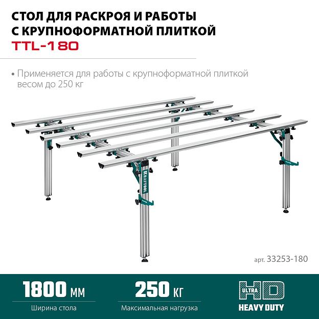 KRAFTOOL TTL-180 180х140х70 см, макс 250 кг, стол для работ с крупноформатными листовыми материалами (33253-180) фото 3