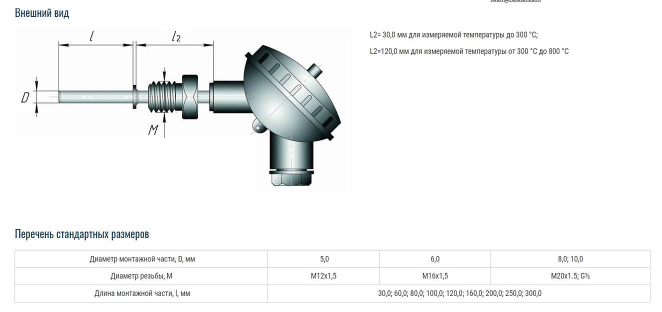 Термопреобразователь «Т.ХА-420-Кл1-2» ОПТ фото 3