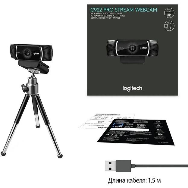 Цифровая камера Logitech C922 Pro Stream Webcam фото 2