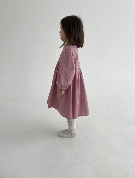 Платье MINI DI «Микки» пыльно-розовый однотон, сатин, арт.430/155 ОПТ фото 5