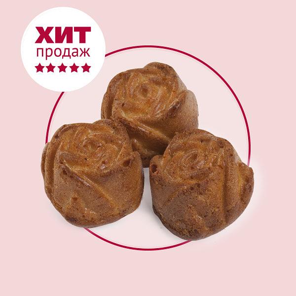 Сдоба из бисквитного теста «Фигурная Розочка» с вареной сгущенкой, 2 кг, опт фото 1