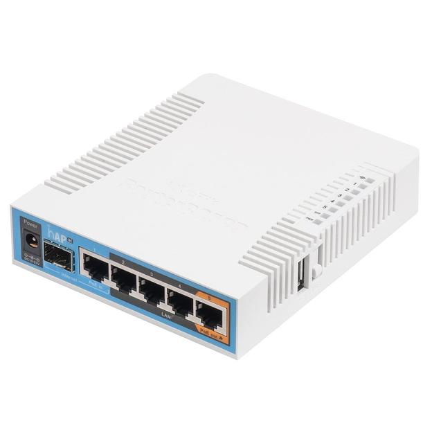 Роутер беспроводной MikroTik hAP ac (RB962UIGS-5HACT2HNT) AC1750 10/100/1000BASE-TX/SFP фото 1