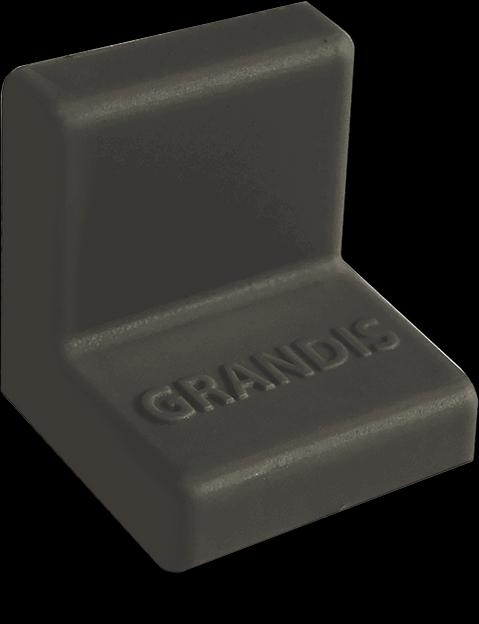 Крышка пластиковая 25*25мм, чёрный фото 1