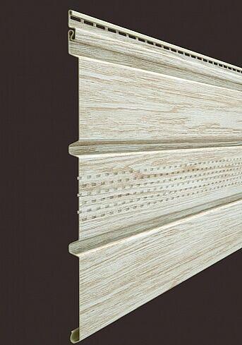 Софит Docke Т4 LUX, под дерево, 3000x305 мм, с центральной перфорацией, цвет орех фото 1