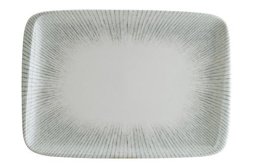 Блюдо прямоуг. 230*160 мм. Ирис Серый, форма Мув /1/12/ фото 1