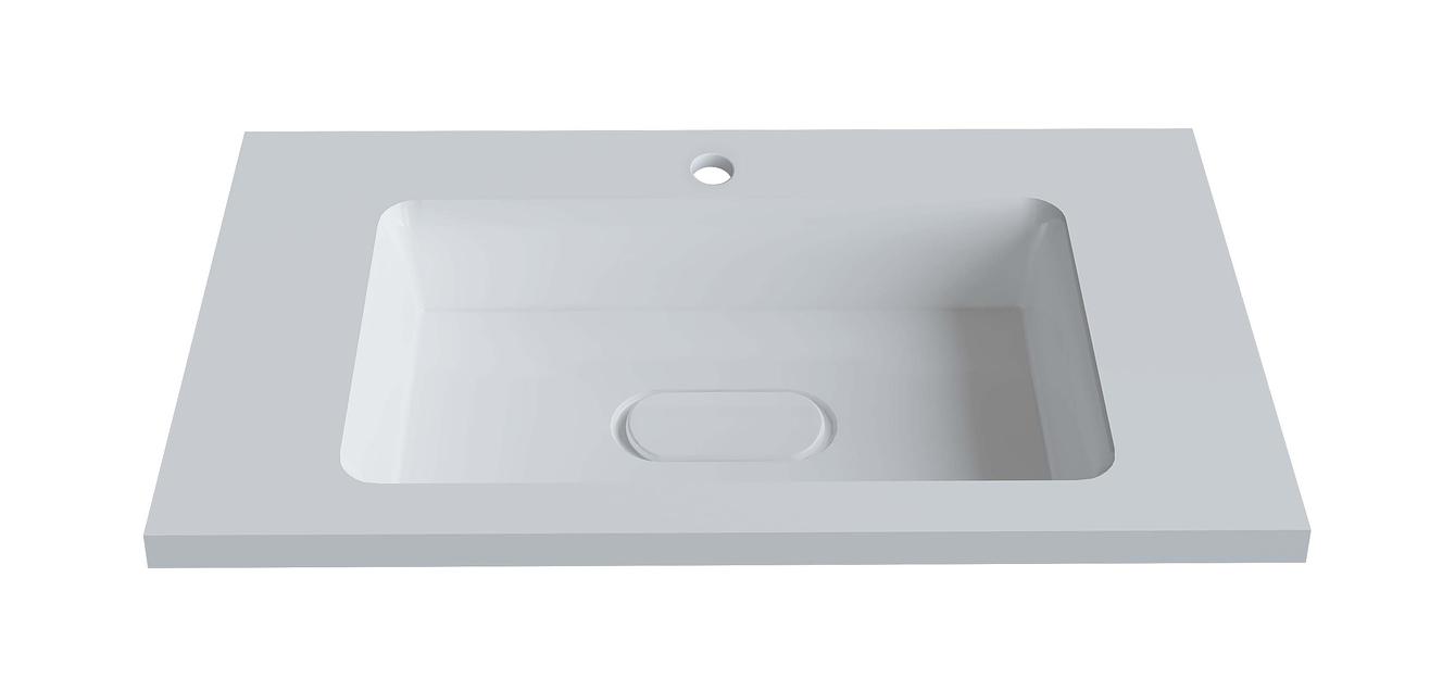 Раковина для ванной полувстраиваемая Uperwood Modul 80 см, белая глянцевая фото 7