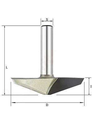 Фреза Delta-Tools профильная D=12 l=50L=94 S=12 Z2 +1 прямая для фрезера с врезным зубом арт. 125094 фото 1