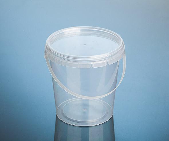 Ведерко полипропиленовое с ручкой 770 мл. с белой крышкой, опт фото 1