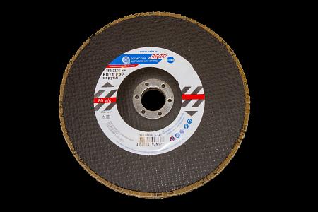 Круг шлифовальный лепестковый торцевой КЛТ 1 180х22,23 корунд P80 Profi ОПТ фото 1