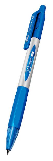 Ручка шариковая Deli EQ11-BL X-tream авт. 0.7мм резин. манжета синий металлик/синий синие чернила фото 2