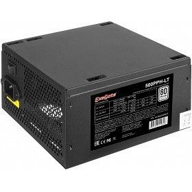 Блок питания 500W ExeGate 500PPH-LT-S, RTL, 80+, ATX, black, APFC, 12cm, 24p, (4+4)p, 5*SATA, 3*IDE, с защитой от выдергивания фото 1