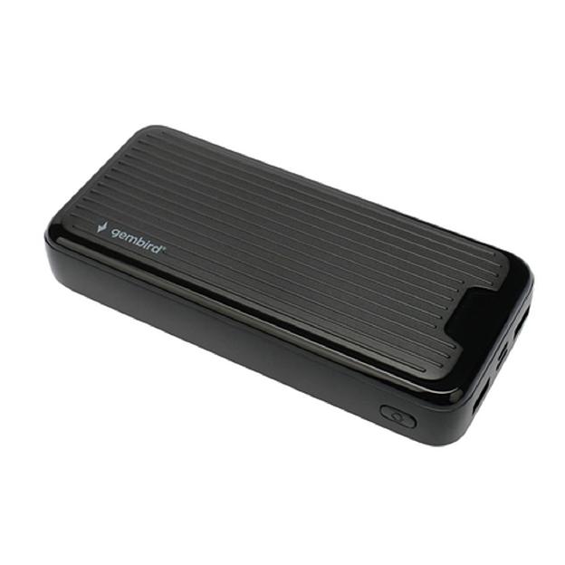 Портативный аккумулятор Gembird GPB-20, 20000мАч, 2A, черный фото 1