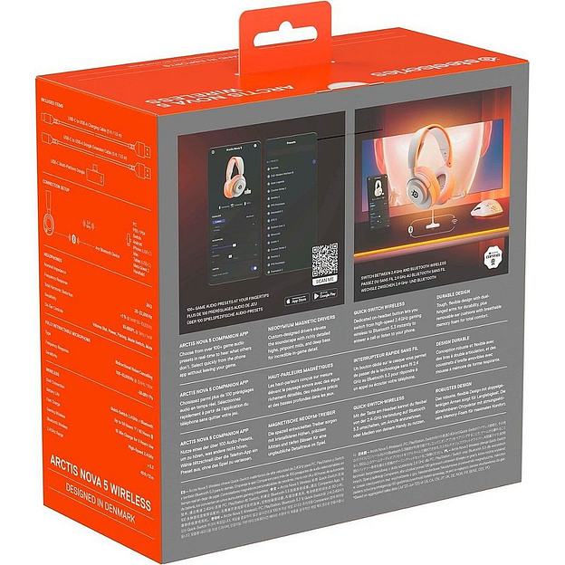 Наушники SteelSeries Arctis Nova 5 Wireless White фото 9