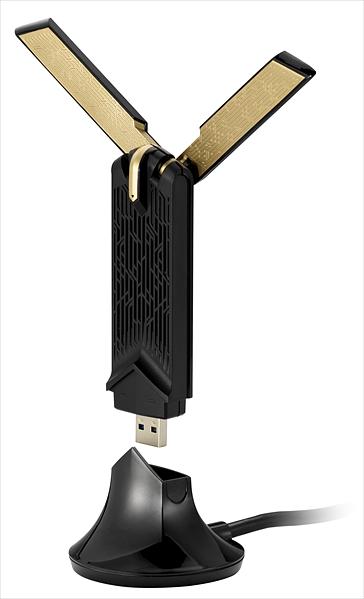 Сетевой адаптер WiFi Asus USB-AX56 AX1800 USB 3.0 (ант.внеш.несъем.) фото 1