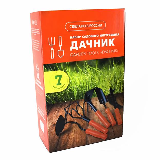 Набор садового инструмента с пластмассовой ручкой «Дачник» 7 предметов фото 1