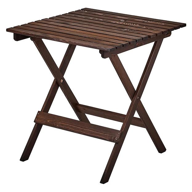 Стол деревянный садовый складной, темно-коричневый, 65х65 см, Вильма, опт фото 2