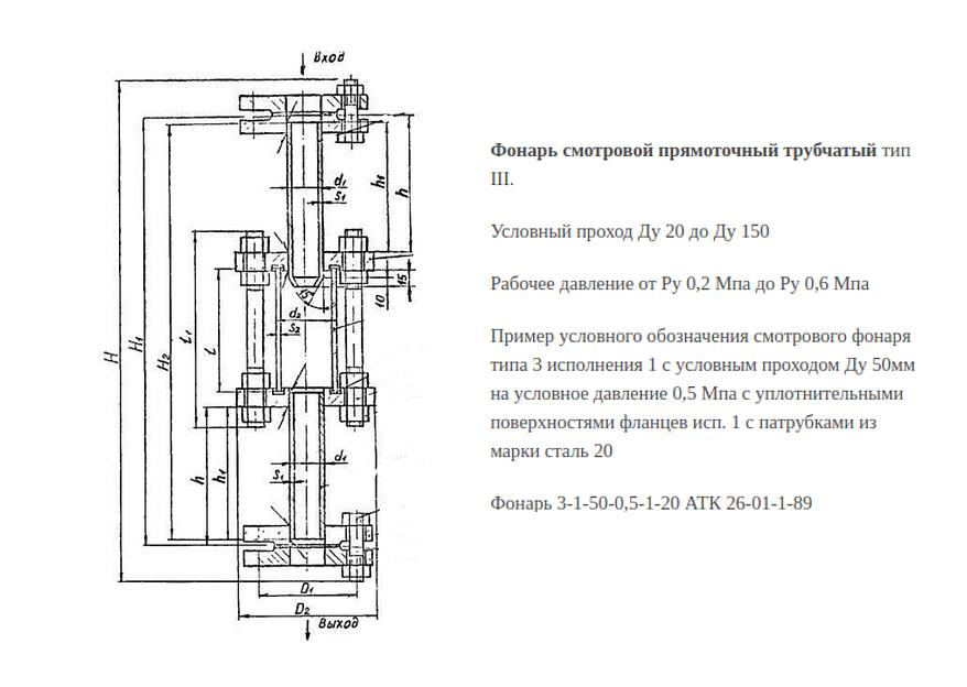 Фонарь смотровой трубопроводный фото 4