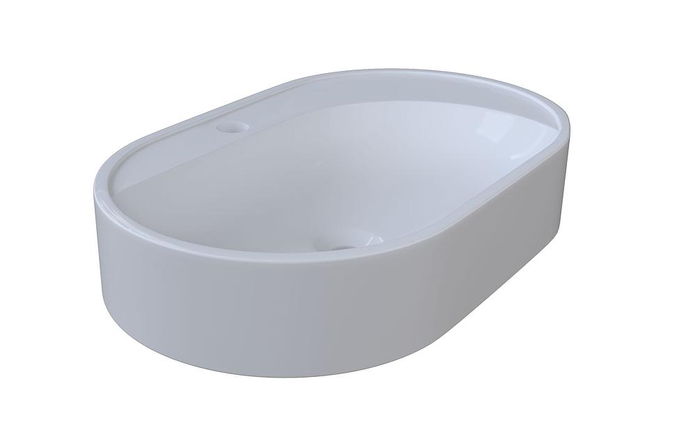 Раковина для ванной накладная Uperwood Luna 60 см, овальная фото 6