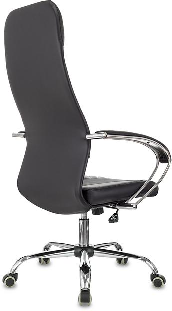 Кресло руководителя Бюрократ CH-610SL черный эко.кожа крестов. металл хром фото 4
