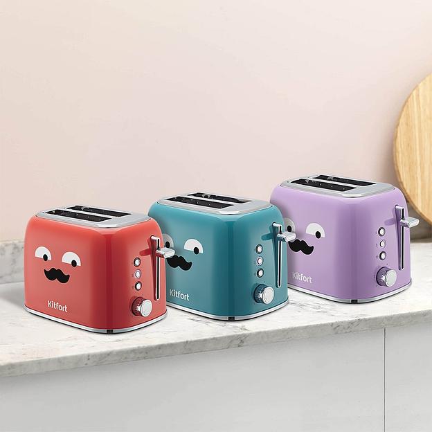 Тостер Kitfort КТ-6218-1 870Вт красный фото 8