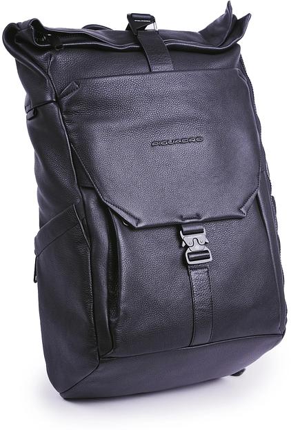 Рюкзак Piquadro Than CA6612S135/N роллтоп черный кожа фото 1