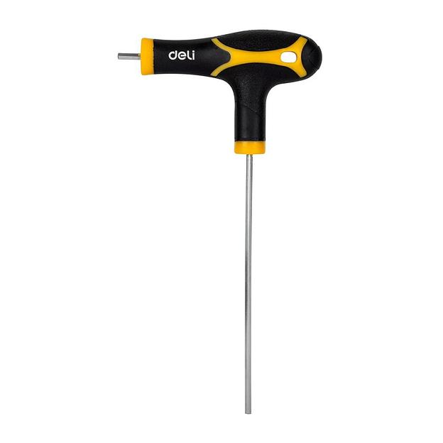 Ключи Deli Набор шестигранных ключей с рукоятью Deli DL233108 8 шт размеры 2x75 мм/2,5x75 мм/3x100 мм/4x100 мм/5x150 мм/6x150 мм/8x200 мм/10x200 мм фото 4