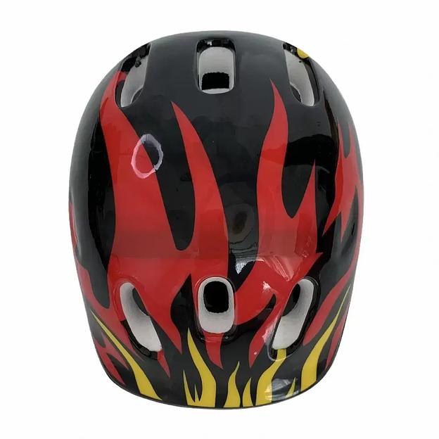 Детский защитный шлем чёрный с красным NRG 2A опт фото 3