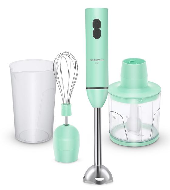 Блендер погружной Starwind SBP1113c 750Вт белый/зеленый фото 1