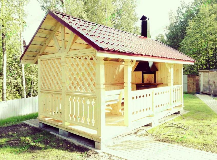 Беседка «Скандинавия» 5×3 м с Гриль Suomi Grill фото 1