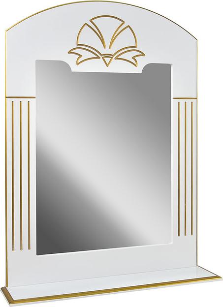 Зеркало-полка Аттика 105 DORATIZ 2711.129, белое, патина золото фото 2